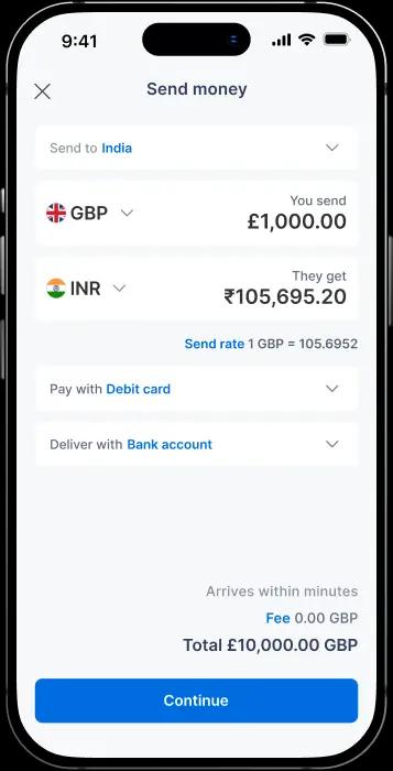 xe mobile app mockup